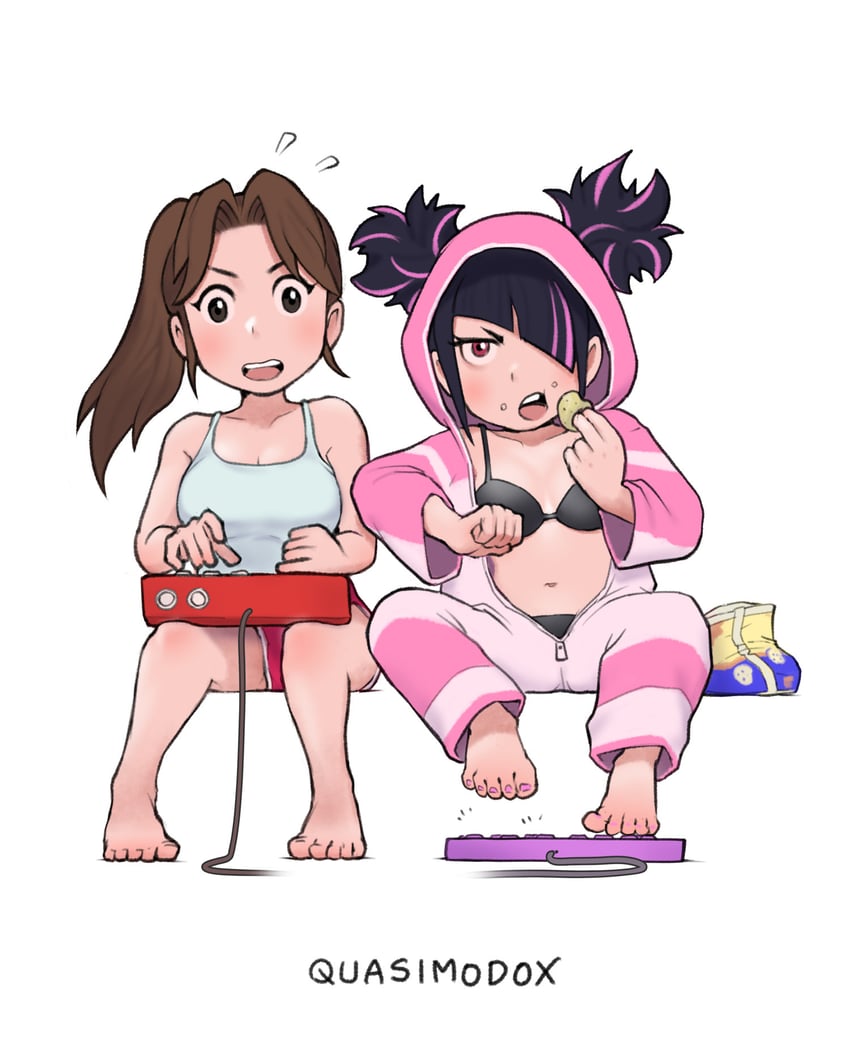 shiranui mai and han juri (street fighter and 2 more) drawn by quasimodox