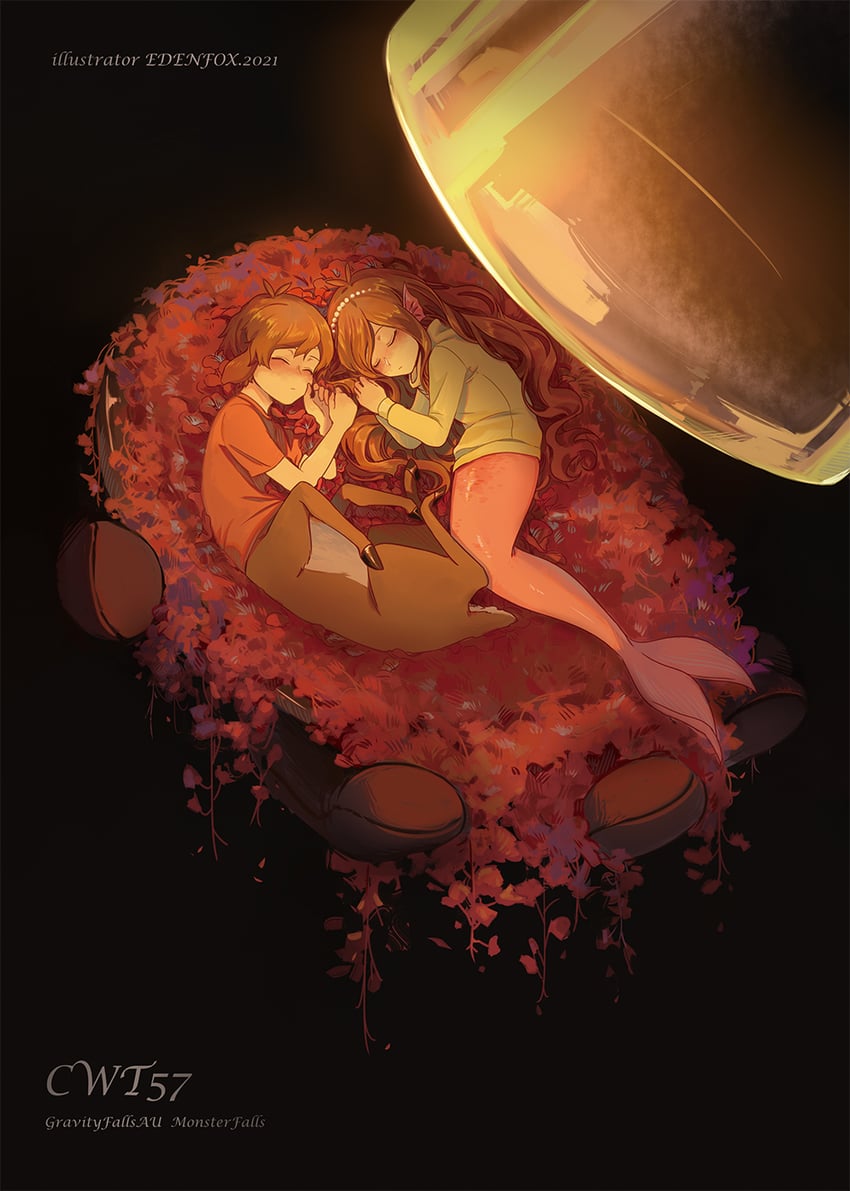 mabel pines and dipper pines (gravity falls) drawn by eden_(eden871225)