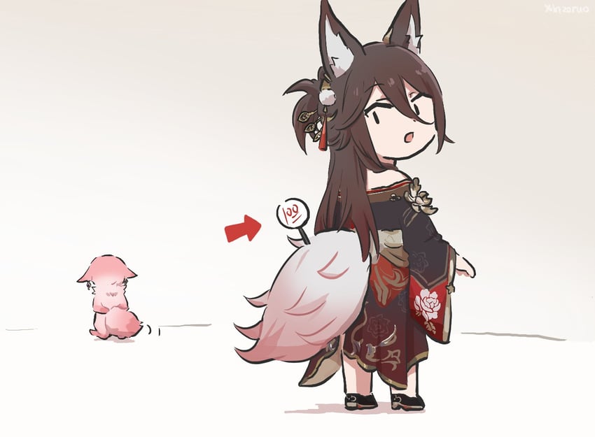 yae miko, tingyun, and fugue (genshin impact and 3 more) drawn by xinzoruo