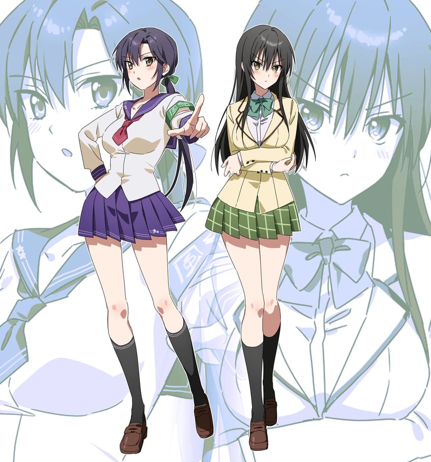 kotegawa yui and misumi rin (to love-ru and 2 more) drawn by nonanonnon6u6