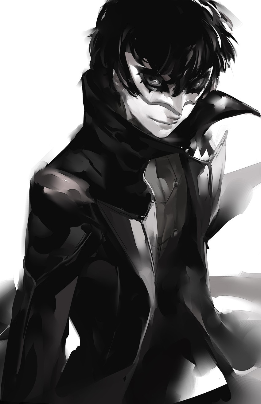 amamiya ren and joker (persona and 1 more) drawn by blazpu