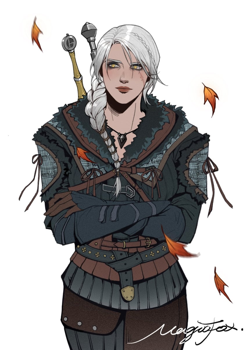 ciri (the witcher and 1 more) drawn by magicfox_sk