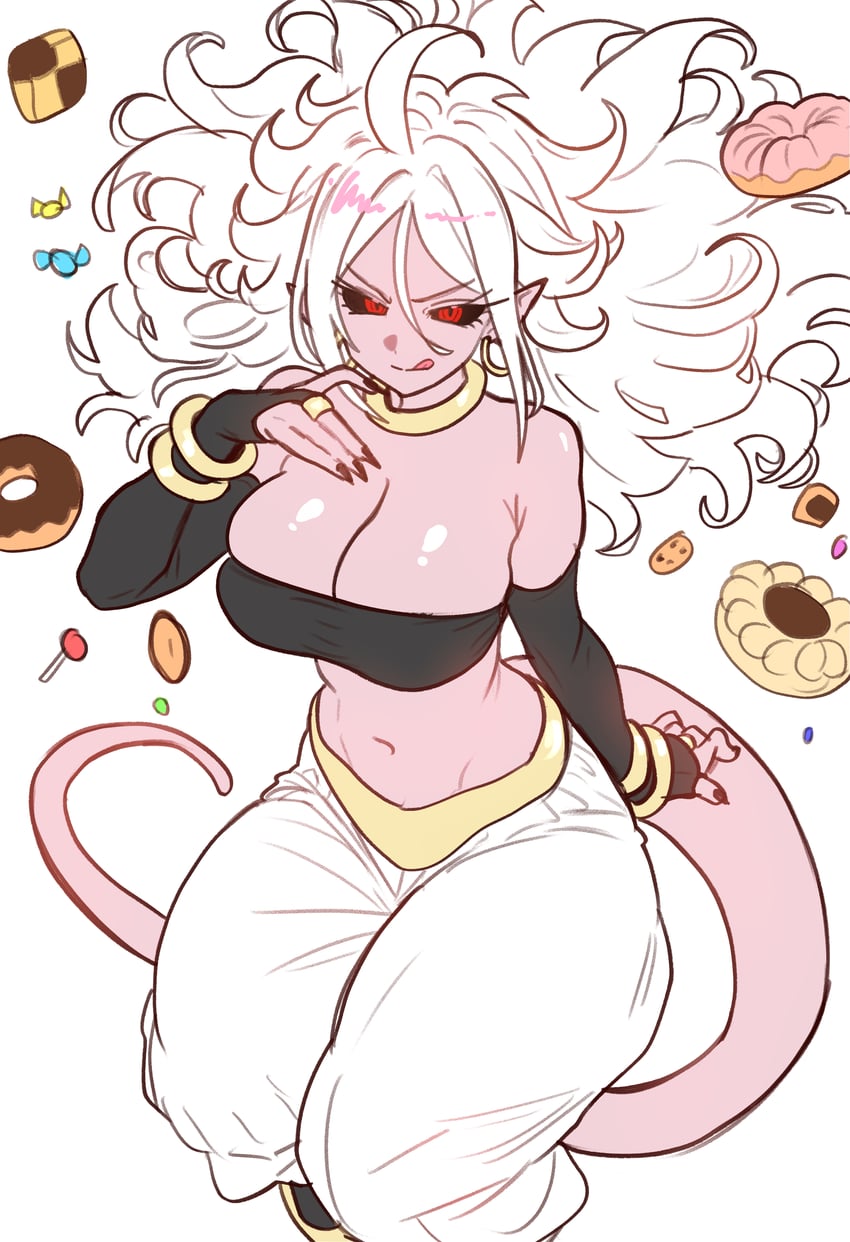 android 21 and majin android 21 (dragon ball and 1 more) drawn by ebora