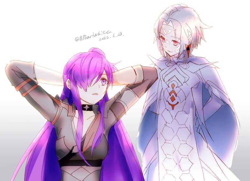 female shez and arval (fire emblem and 2 more) drawn by shoochiku_bai