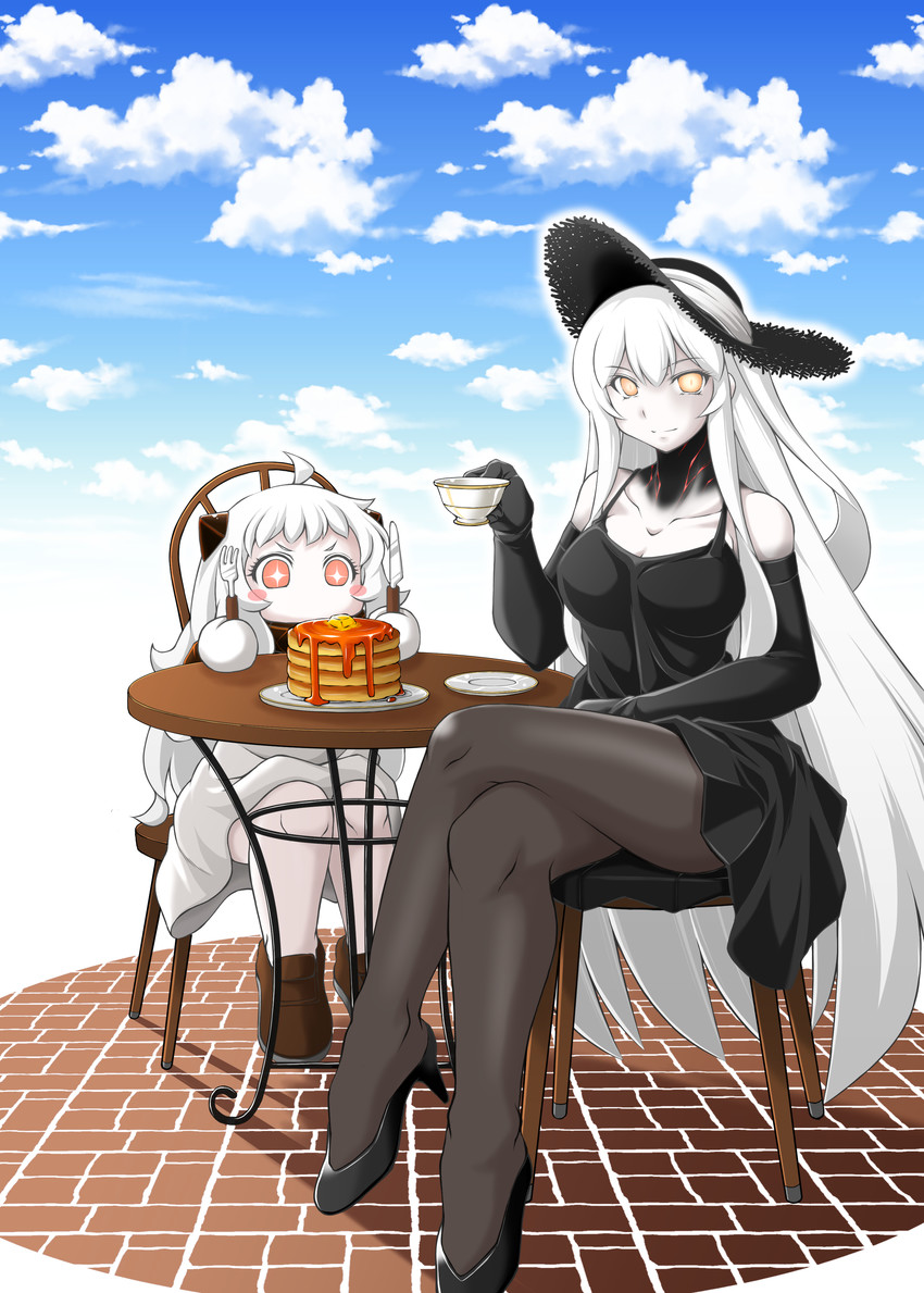 northern ocean princess and aircraft carrier princess (kantai collection) drawn by capera