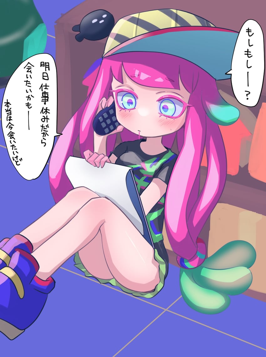 harmony and harmony's clownfish (splatoon and 1 more) drawn by tama_nya