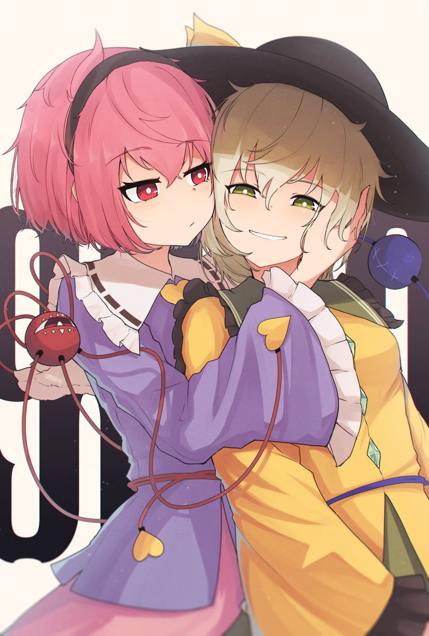 komeiji koishi and komeiji satori (touhou) drawn by senzaicha_kasukadoki