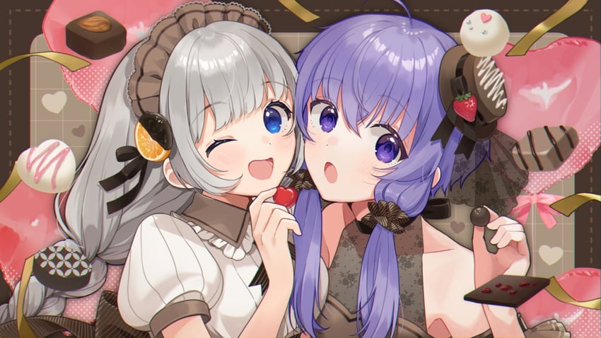 yuzuki yukari and kizuna akari (vocaloid and 1 more) drawn by binchou_maguro