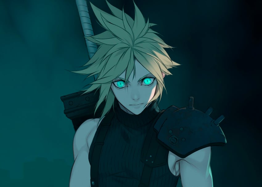 cloud strife (final fantasy and 1 more) drawn by kiki_lala