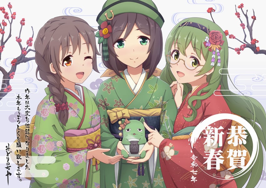 senkawa chihiro, hayakawa tazuna, pina korata, and karin (idolmaster and 4 more) drawn by midorinocha