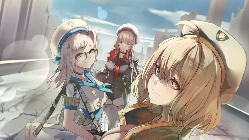 anis, rapi, and neon (goddess of victory: nikke) drawn by jindogod