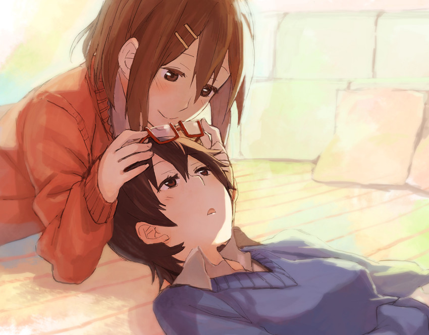 hirasawa yui and manabe nodoka (k-on!) drawn by fukutarou_(enji127)