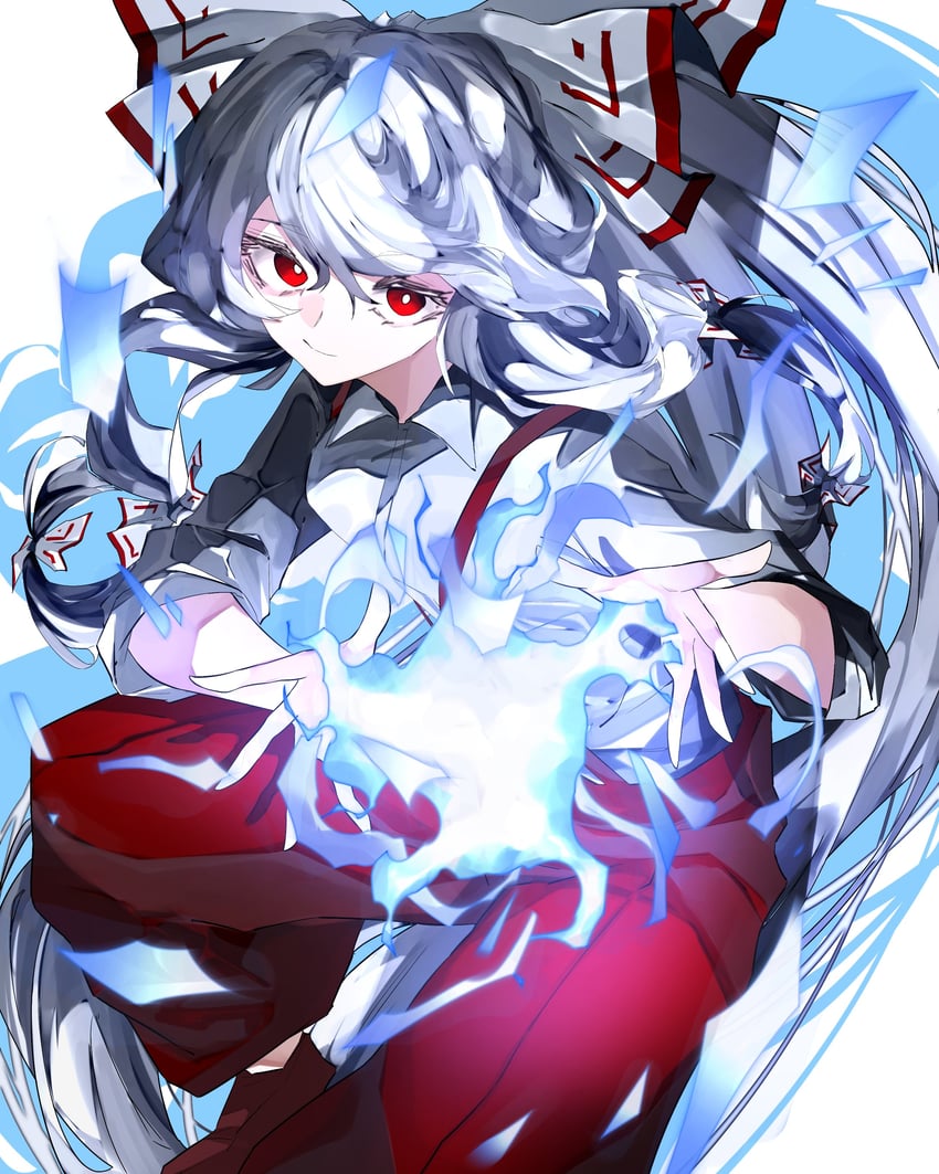 fujiwara no mokou (touhou) drawn by vivo_(vivo_sun_0222)