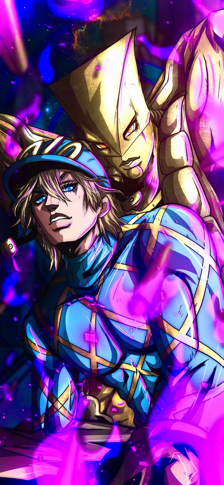 diego brando and the world (jojo no kimyou na bouken and 1 more) drawn by noonvincent