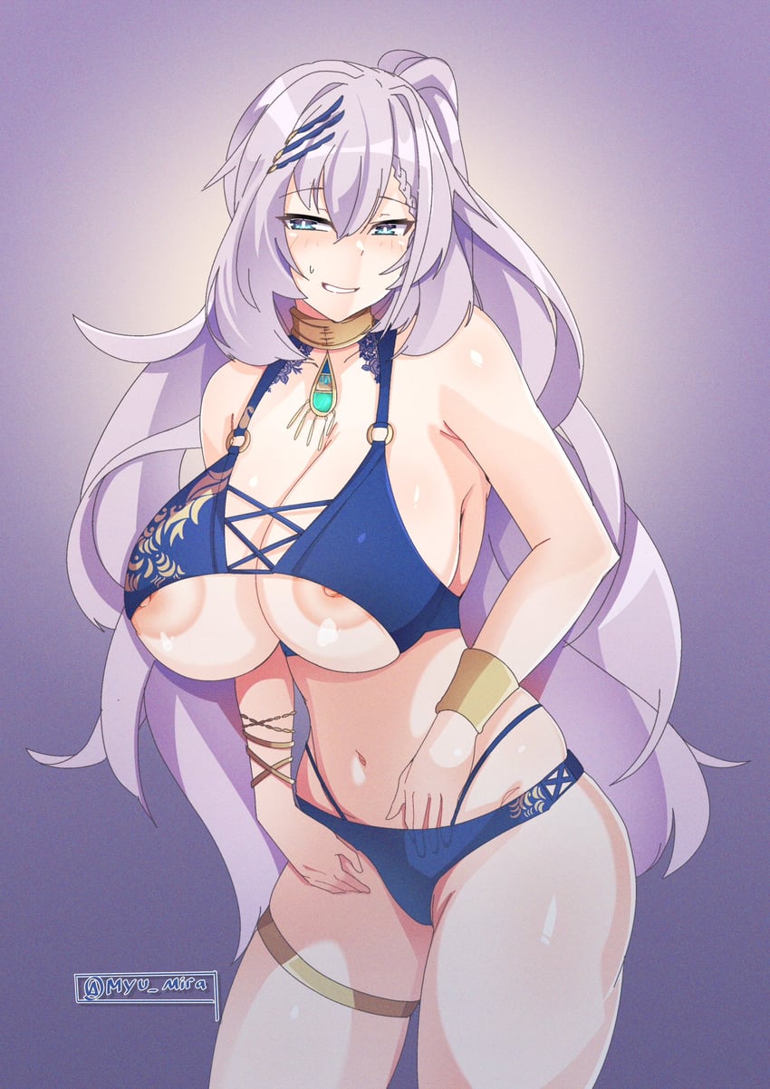 pavolia reine (hololive and 1 more) drawn by myumi