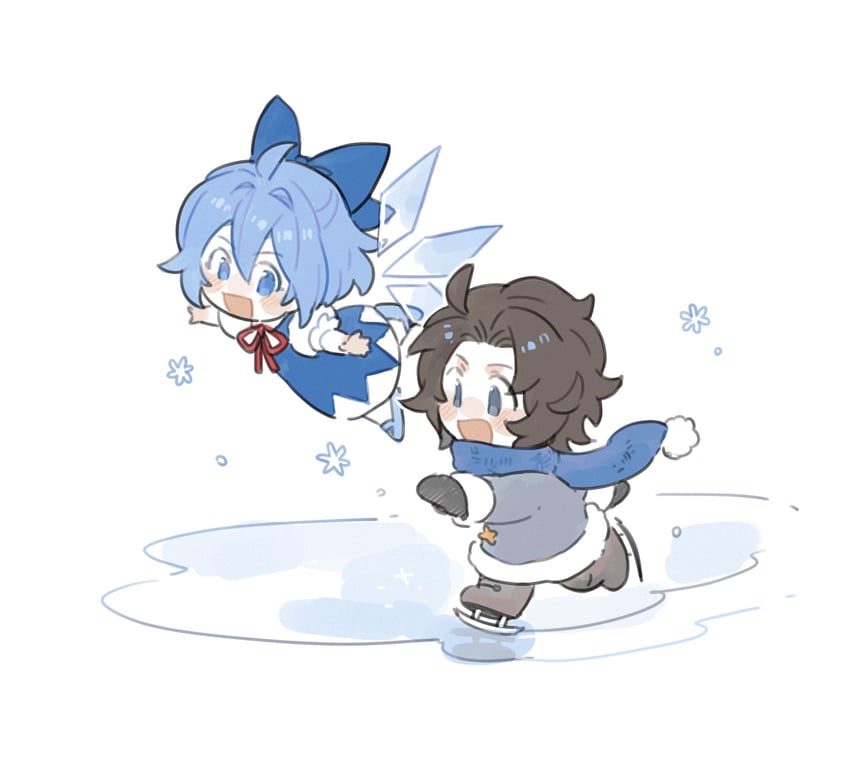 cirno and lancelot (touhou and 1 more) drawn by luminous_slime