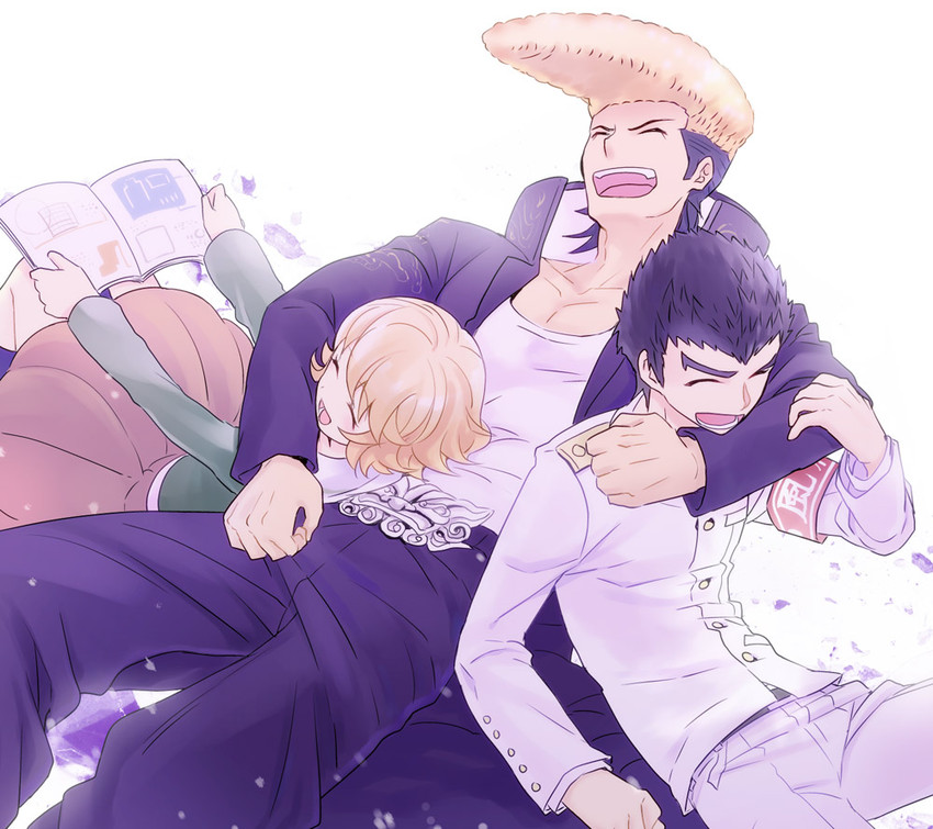 fujisaki chihiro, ishimaru kiyotaka, and owada mondo (danganronpa and 1 more) drawn by kuronomine