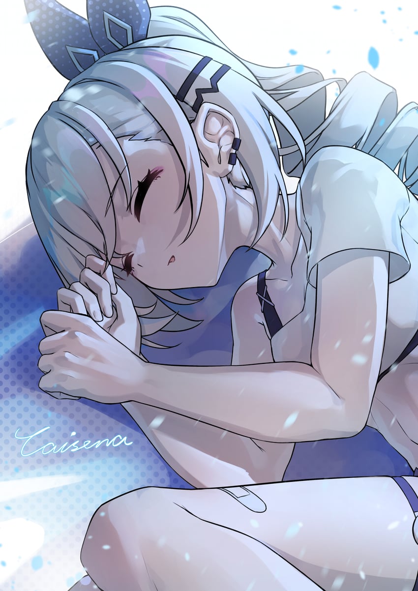 silver wolf (honkai and 1 more) drawn by caisena