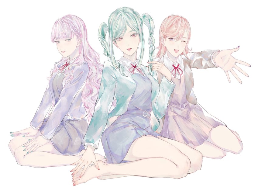 shibuya kanon, wien margarete, and onitsuka tomari (love live! and 1 more) drawn by yoruneko_yashiro