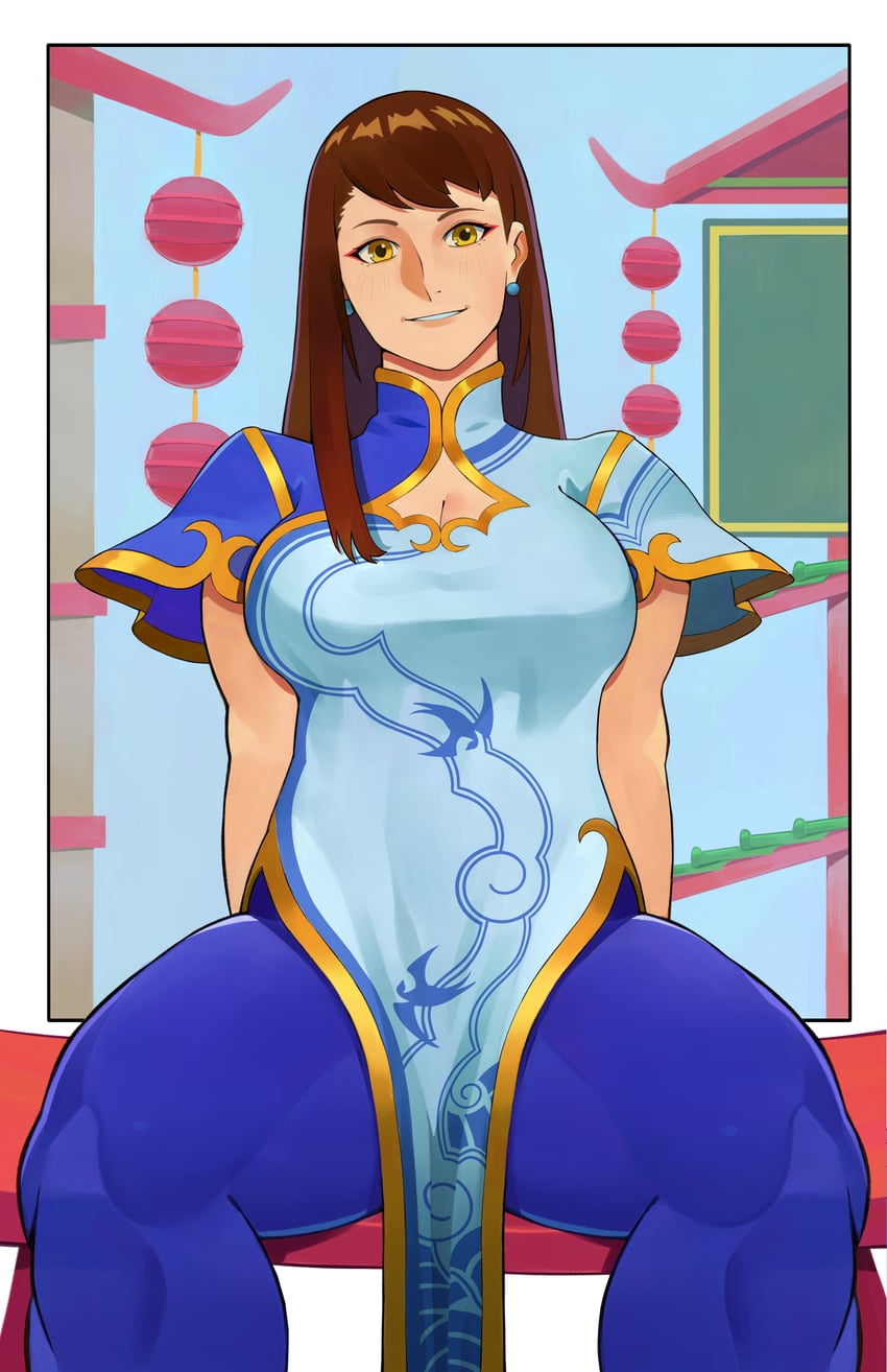 chun-li (street fighter and 1 more) drawn by the_evanjer