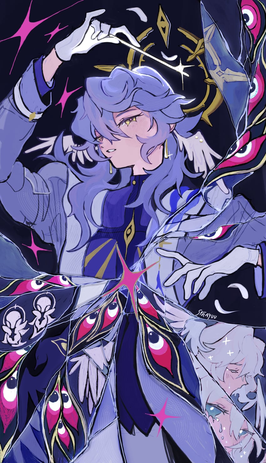 robin, sunday, and something unto death (honkai and 1 more) drawn by strayuu