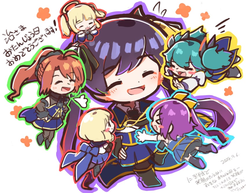 hishida haru, suzuki chinami, imamura yukari, kawanabe nazuna, yokoyama azusa, and 1 more (assault lily) drawn by nabezoko_no_okoge