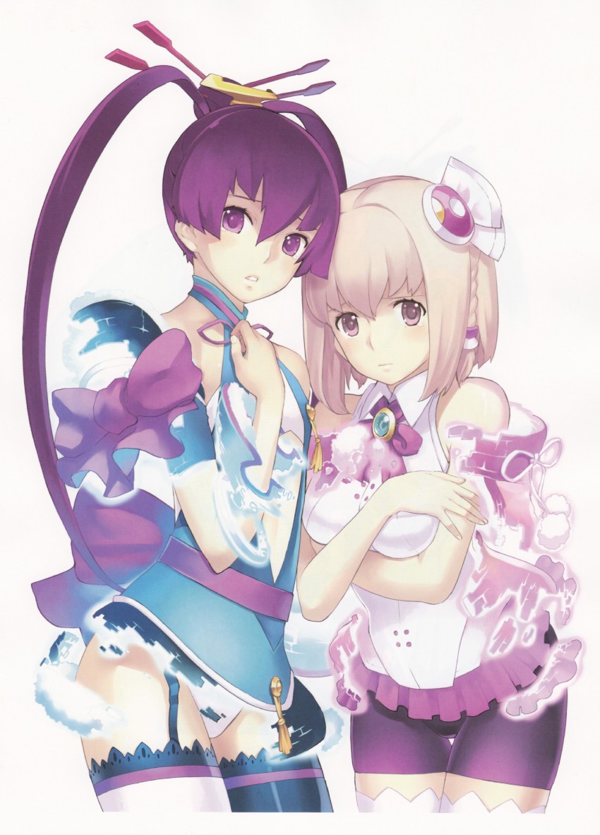 saki and finnel (ar tonelico and 1 more) drawn by nagi_ryou