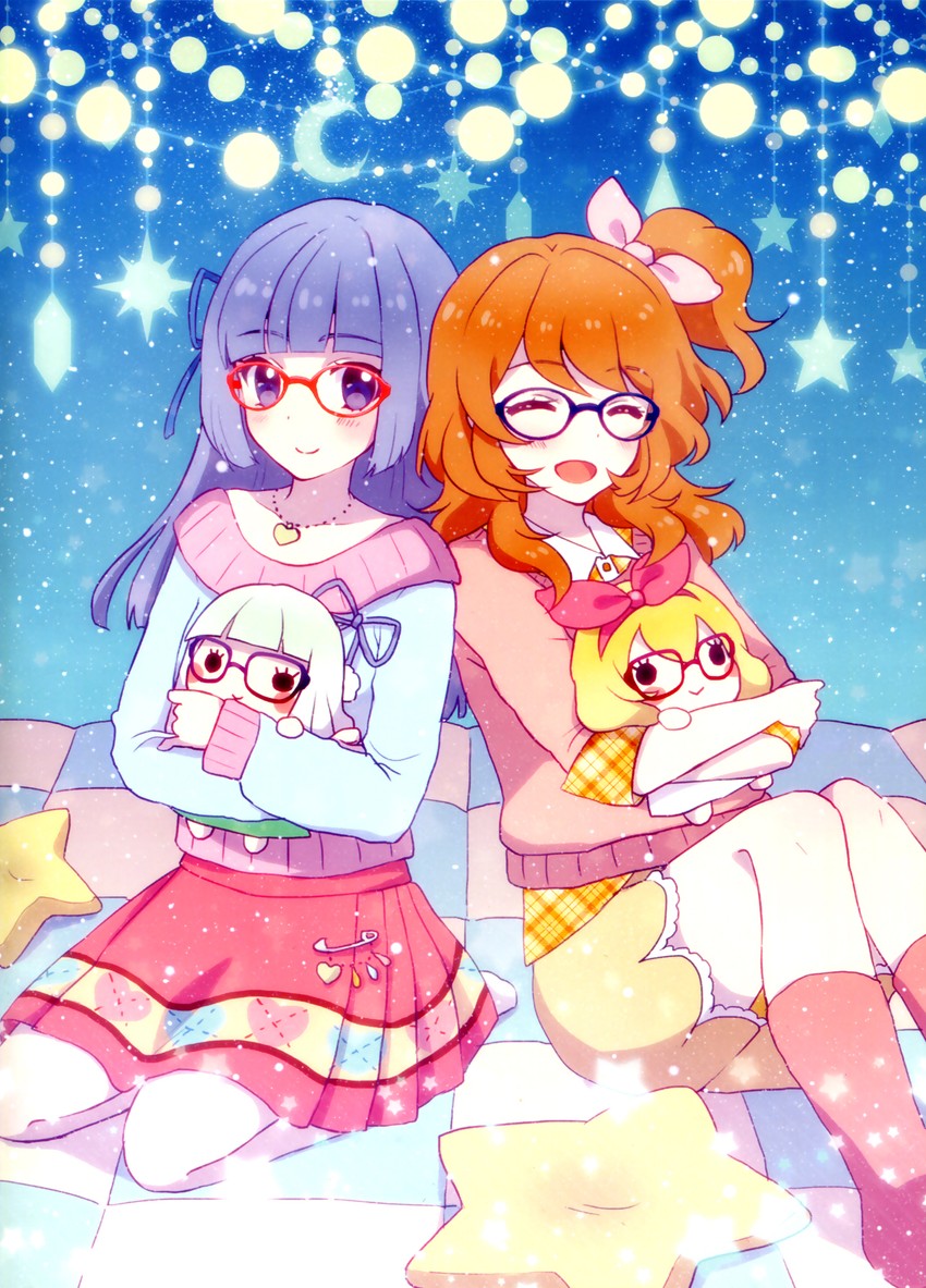 hoshimiya ichigo, todo yurika, ozora akari, and hikami sumire (aikatsu!)