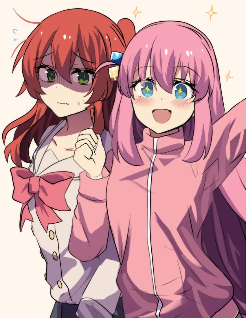 gotoh hitori and kita ikuyo (bocchi the rock!) drawn by hinghoi
