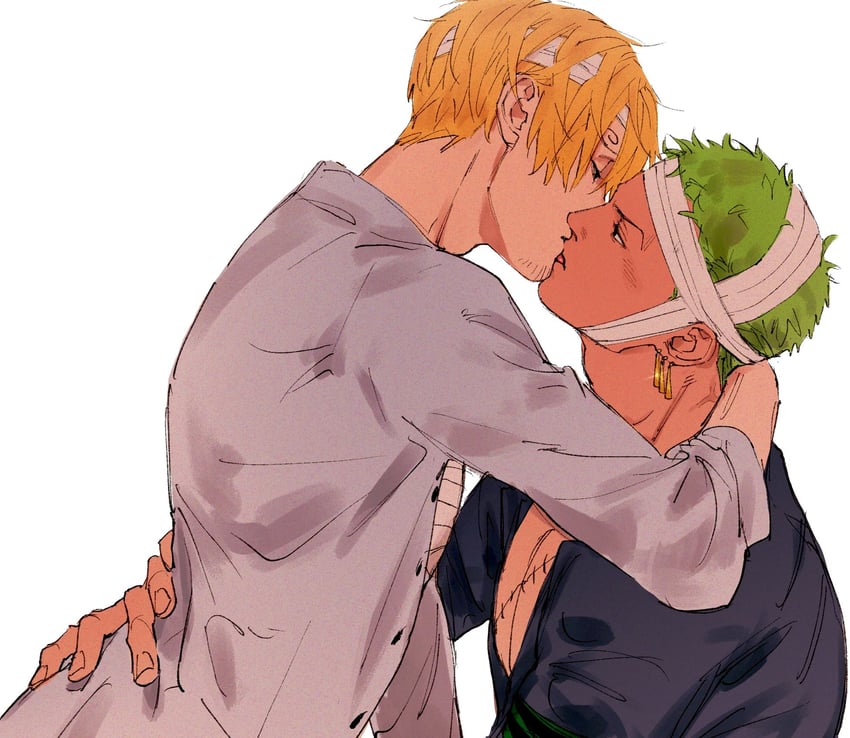 roronoa zoro and sanji (one piece) drawn by kzwtr8