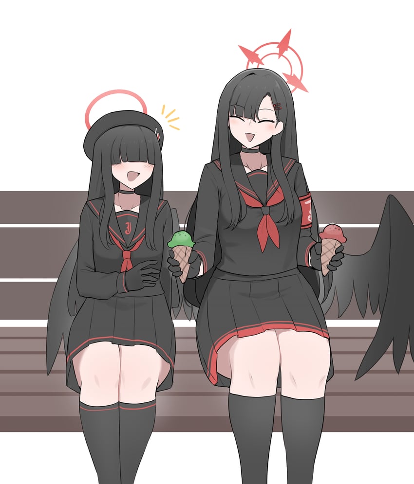 ichika and justice task force member (blue archive) drawn by mata_(matasoup)