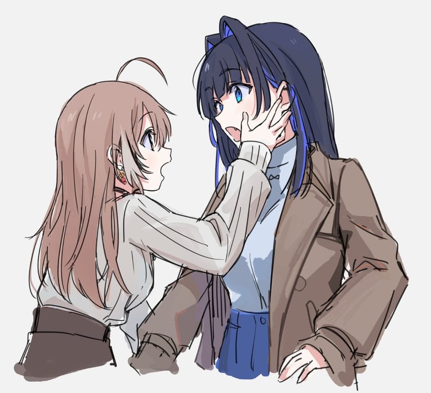 ouro kronii and nanashi mumei (hololive and 1 more) drawn by kisuu_(oddnumberr_)