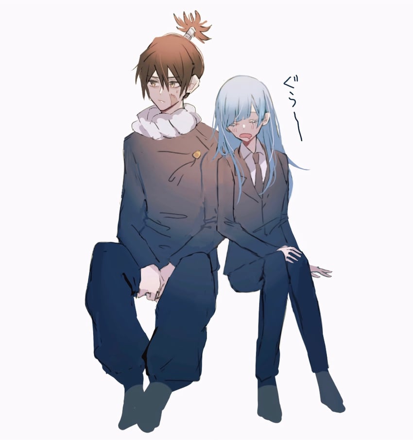 miwa kasumi and muta kokichi (jujutsu kaisen) drawn by rurui_(jac7860)