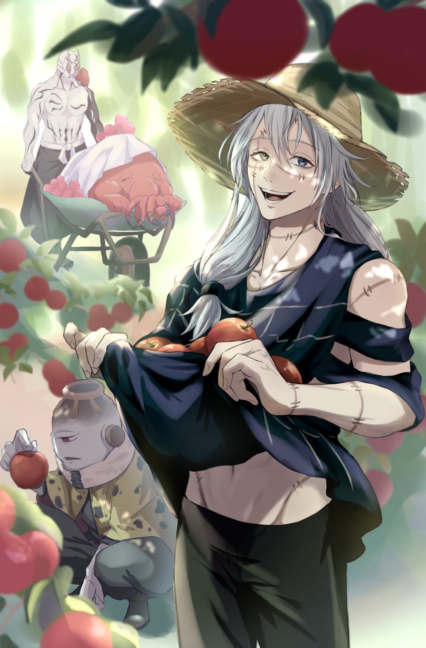 mahito, jogo, hanami, and dagon (jujutsu kaisen) drawn by nekozuki_(usagi0705)