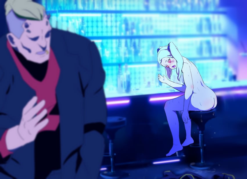 rebecca and maxim kuznetsov (cyberpunk and 1 more) drawn by luficake