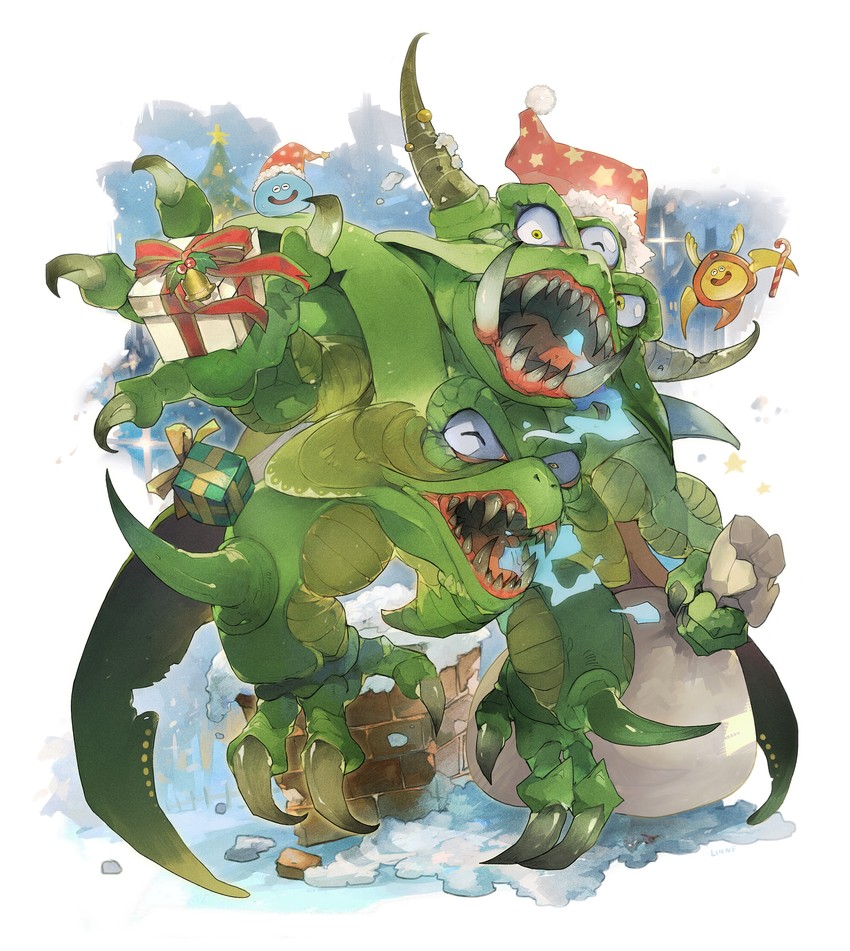 slime and death pisaro (dragon quest and 1 more) drawn by linne_(hld_doreko)