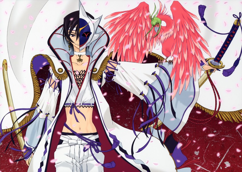 c.c. and lelouch vi britannia (code geass) drawn by fukano_youichi