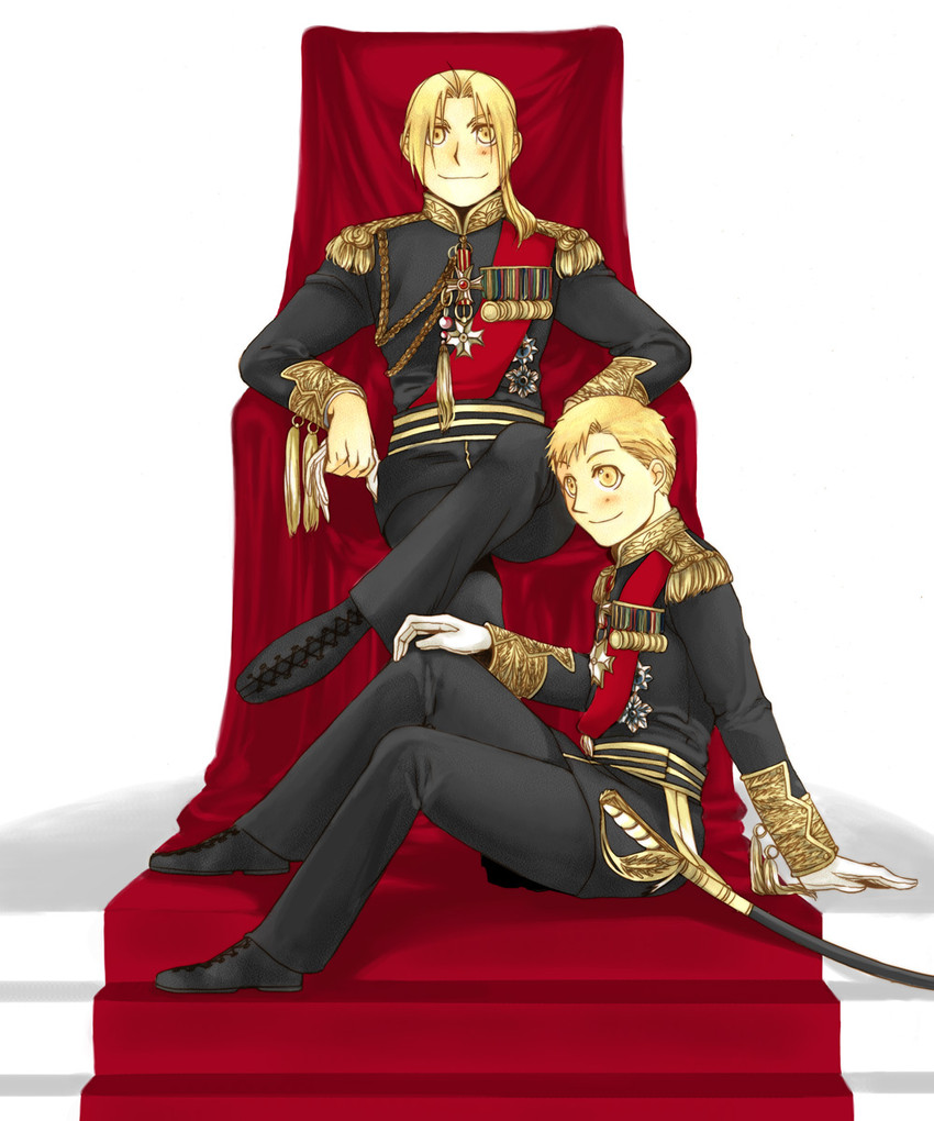 edward elric and alphonse elric (fullmetal alchemist) drawn by pai_(1111)