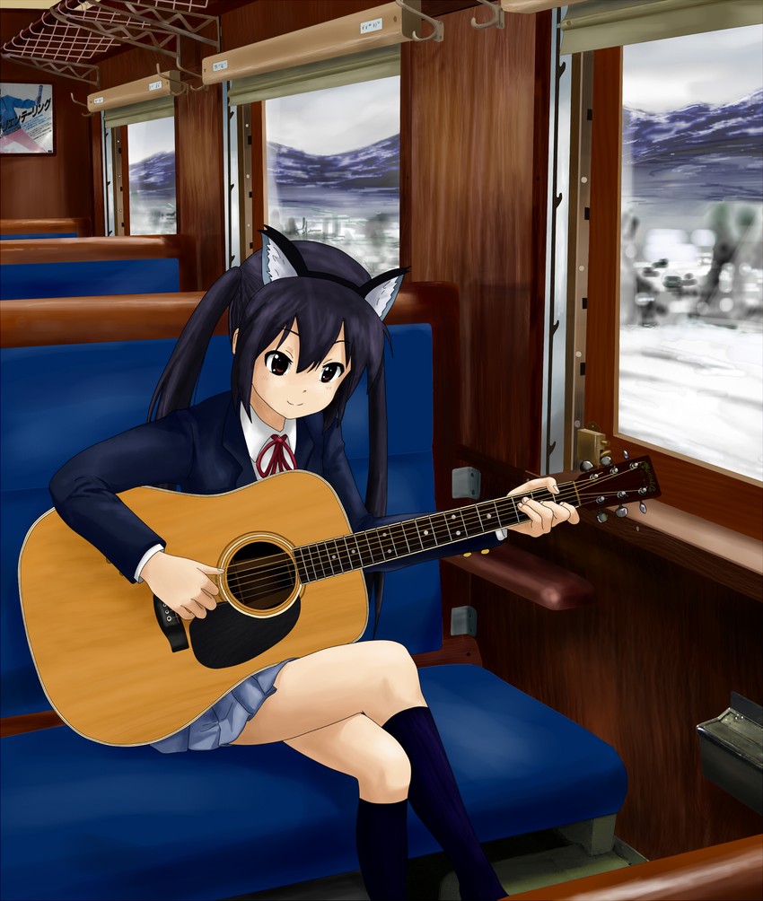 nakano azusa (k-on!) drawn by hirondo