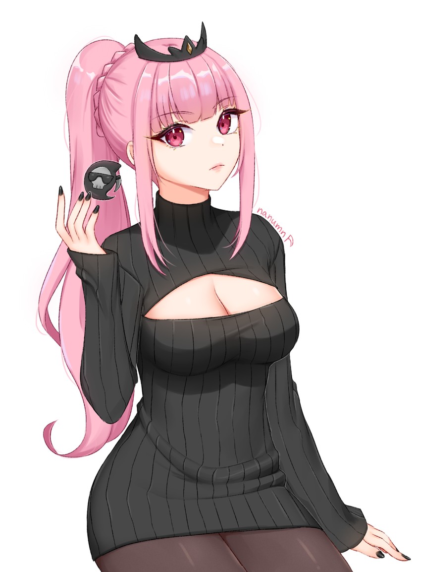 mori calliope and death-sensei (hololive and 1 more) drawn by nanumn