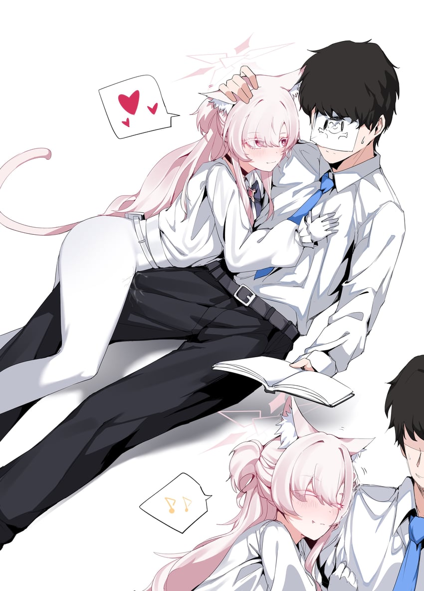 sensei, doodle sensei, and akira (blue archive) drawn by plentyofempty