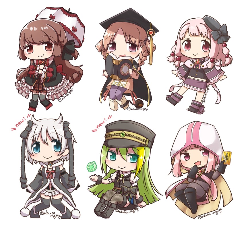 tamaki iroha, alina gray, tamaki ui, satomi touka, azusa mifuyu, and 1 more (mahou shoujo madoka magica and 1 more) drawn by itou_(ankocha-mgmg)