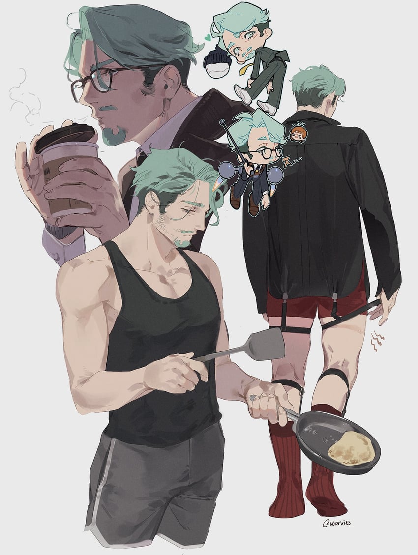 haro, challia bull, and xavier olivette (gundam and 1 more) drawn by worvies