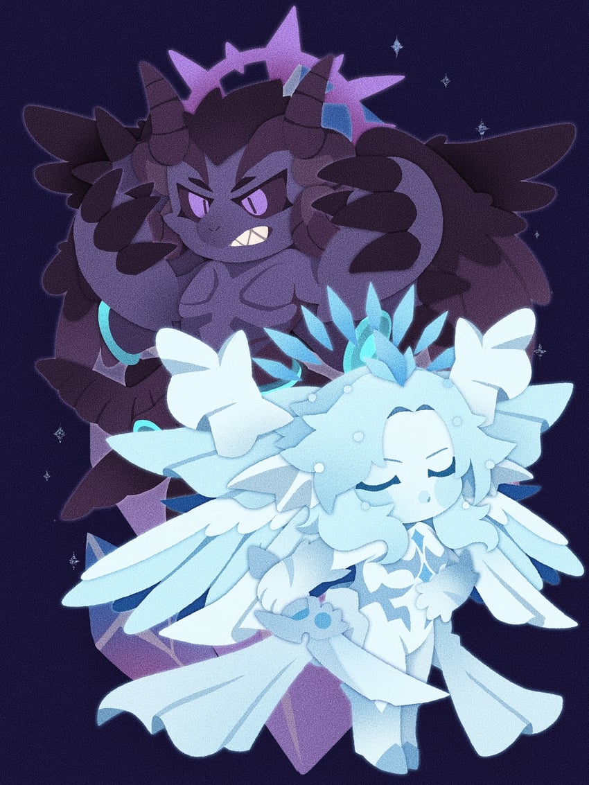 hydaelyn and zodiark (final fantasy and 1 more) drawn by xibobo098