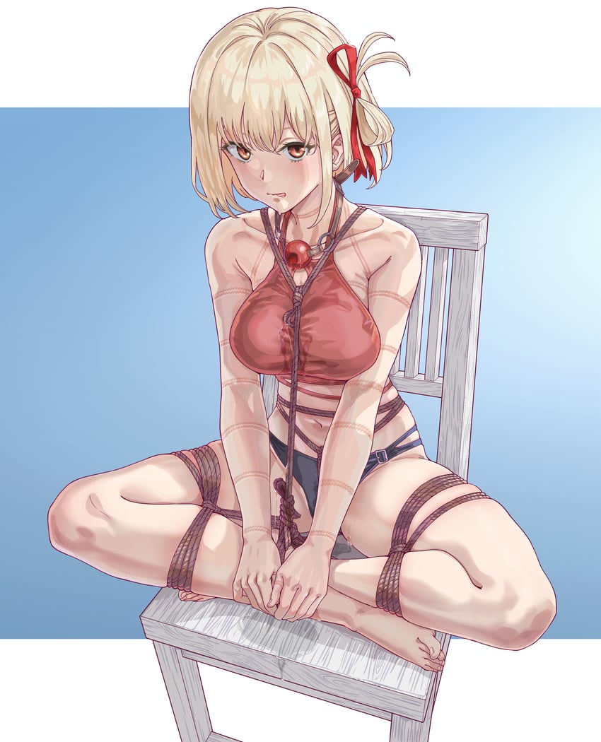 nishikigi chisato (lycoris recoil) drawn by leveen