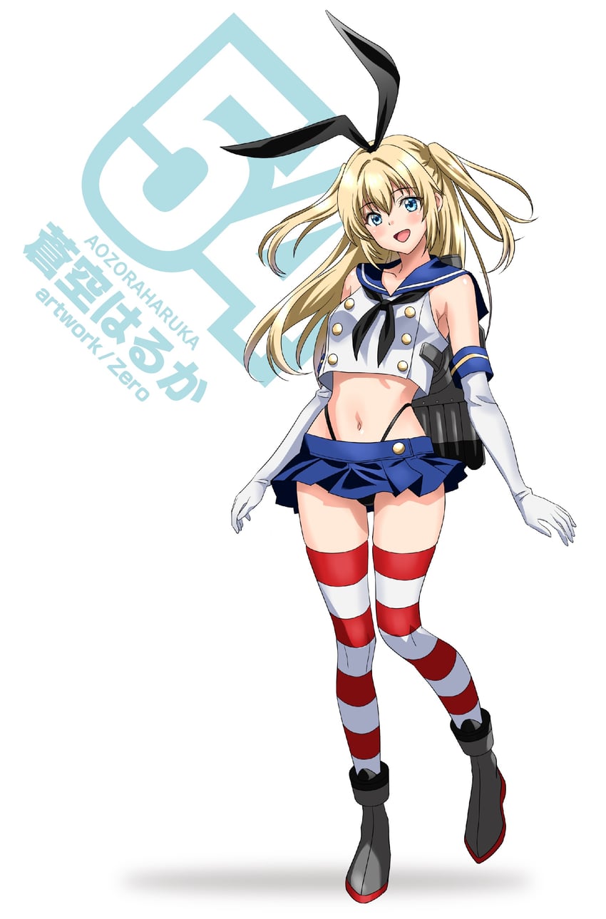 shimakaze and aozora haruka (original and 1 more) drawn by soranokakera01