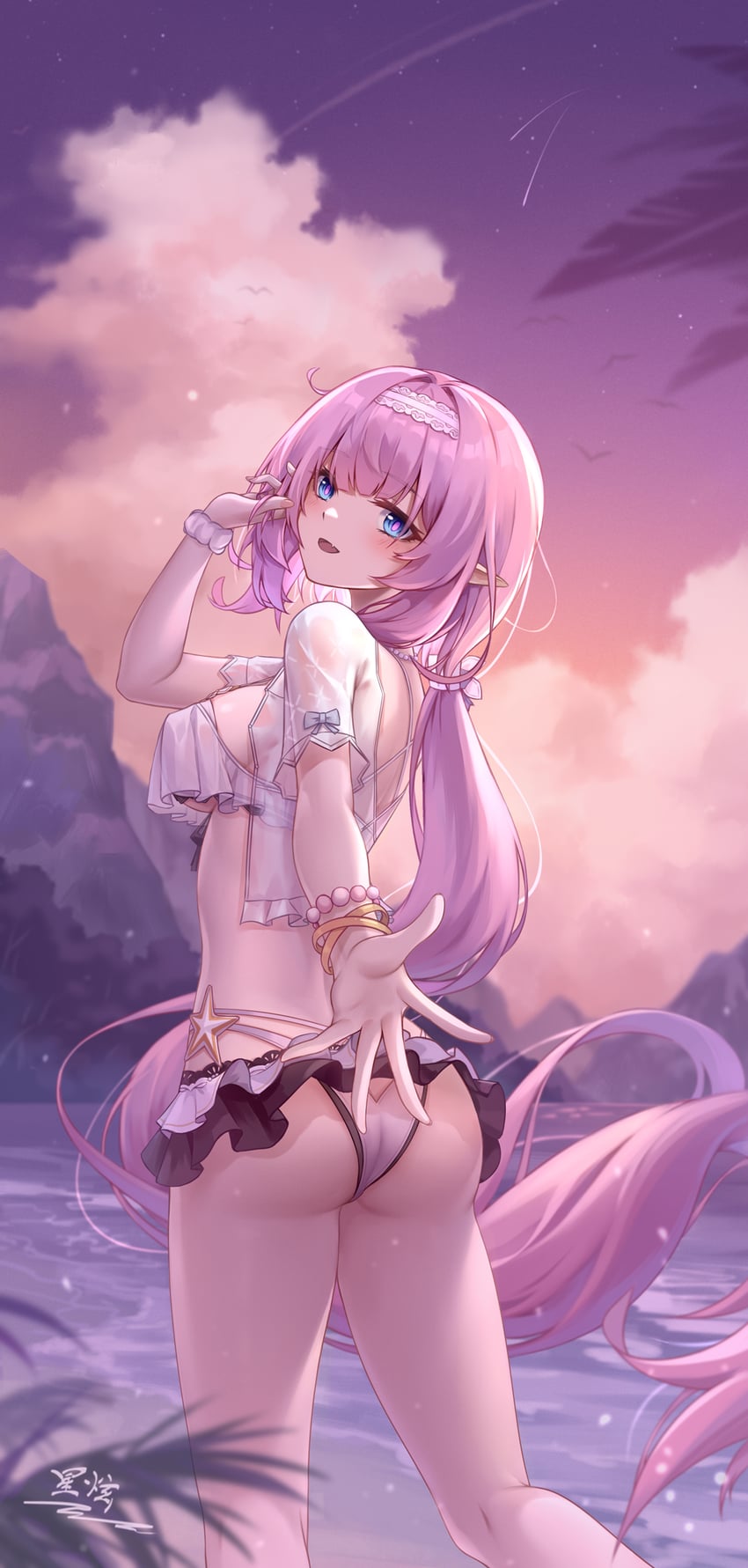 elysia (honkai and 1 more) drawn by yelan_xing_xuan