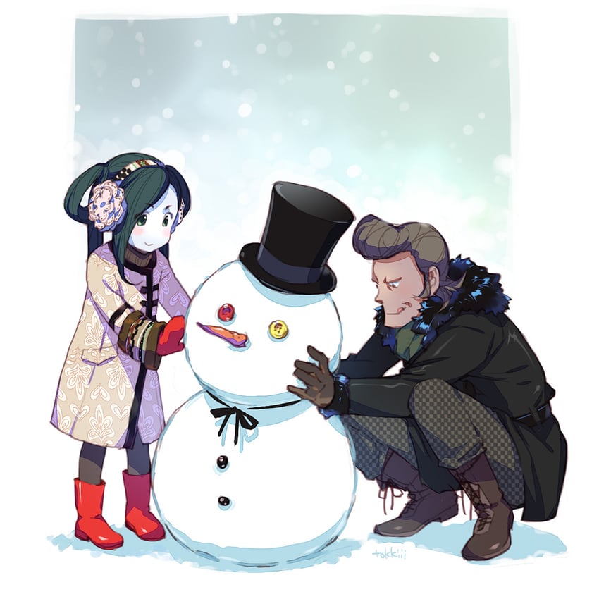 count of monte cristo, haydee, and baptistin (gankutsuou) drawn by tokkiii