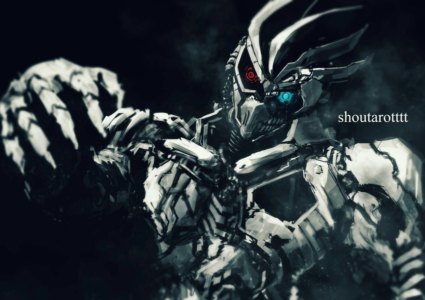 kamen rider genm and dangerous zombie level x (kamen rider and 1 more) drawn by shoutarou_(shoutarotttt)