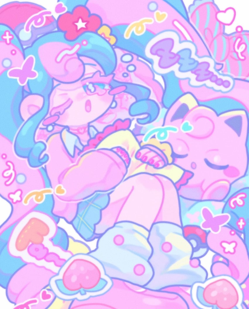 hatsune miku, jigglypuff, and fairy miku (pokemon and 2 more) drawn by nachi_(cherrycoke73)